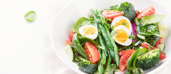 Vegetables salad with eggs