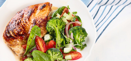 Chicken and vegetable salad