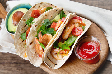 Tortilla Shrimps tacos