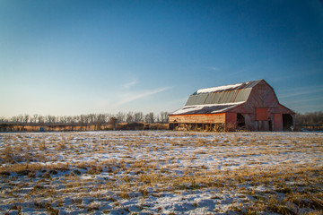 old red barn