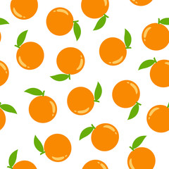 Seamless pattern with orange	