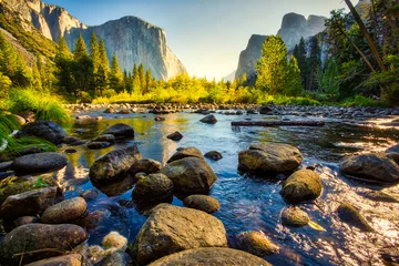 Foto op Plexiglas Sunrise on Yosemite Valley, Yosemite National Park, California © Stephen