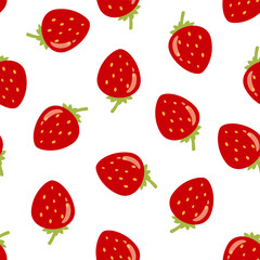 Seamless pattern with strawberry	