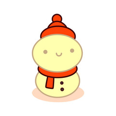 Snowman cartoon illustration isolated on white background
