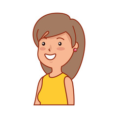 beautiful and young woman character