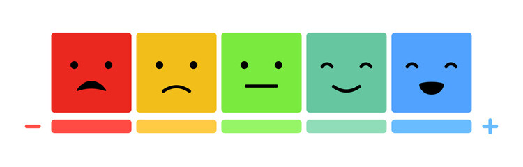 Emoticons mood scale	
