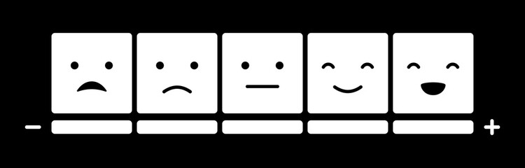 Emoticons mood scale	