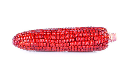red corn on a white background