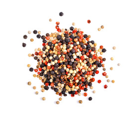 dried peppers isolated on white background