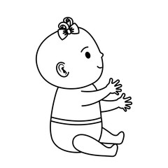 cute and little girl baby character