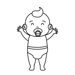 cute and little boy baby character