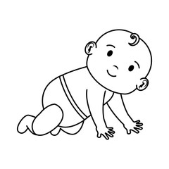 cute and little boy baby character