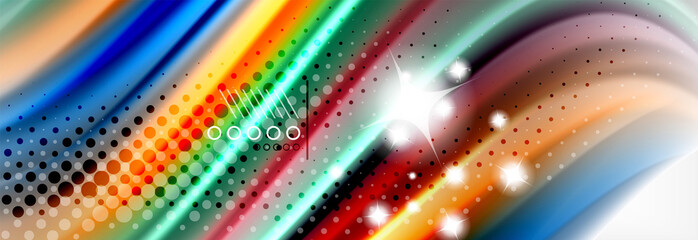 Smooth liquid blur wave background, color flow concept, illustration