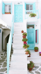 The traditional architecture of the Greek town in Cyclades