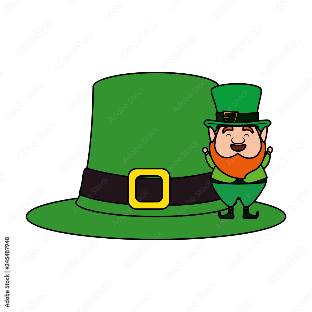 Wall mural st patricks day leprechaun character