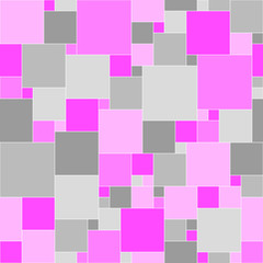 pink and gray squares with white lines. vector seamless pattern. simple geometric shapes. textile paint. repetitive background. fabric swatch. wrapping paper