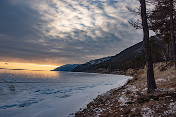 sunset on Baikal