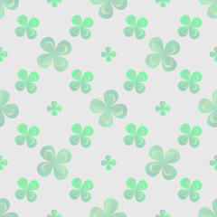 seamless pattern. St. Patrick s day vector background with clover.