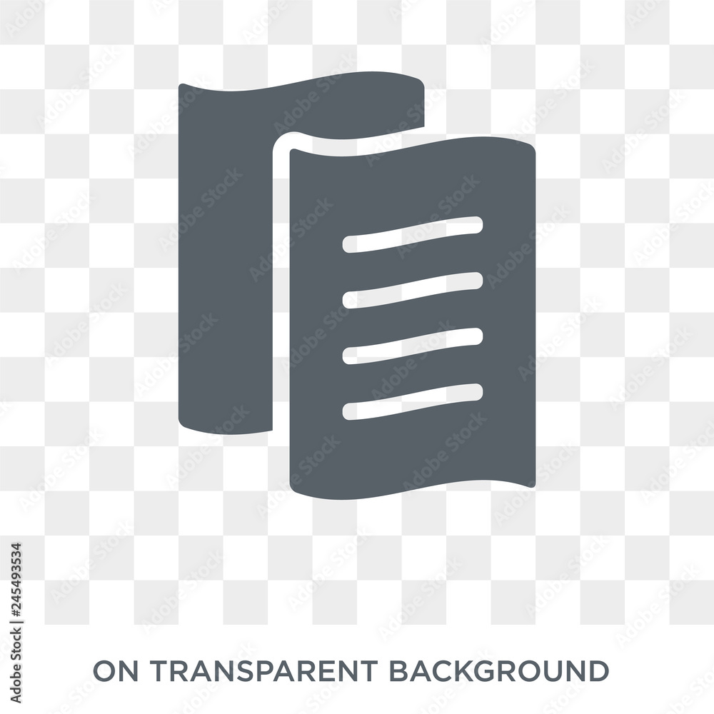 Wall mural copy icon. copy design concept from collection. simple element vector illustration on transparent ba