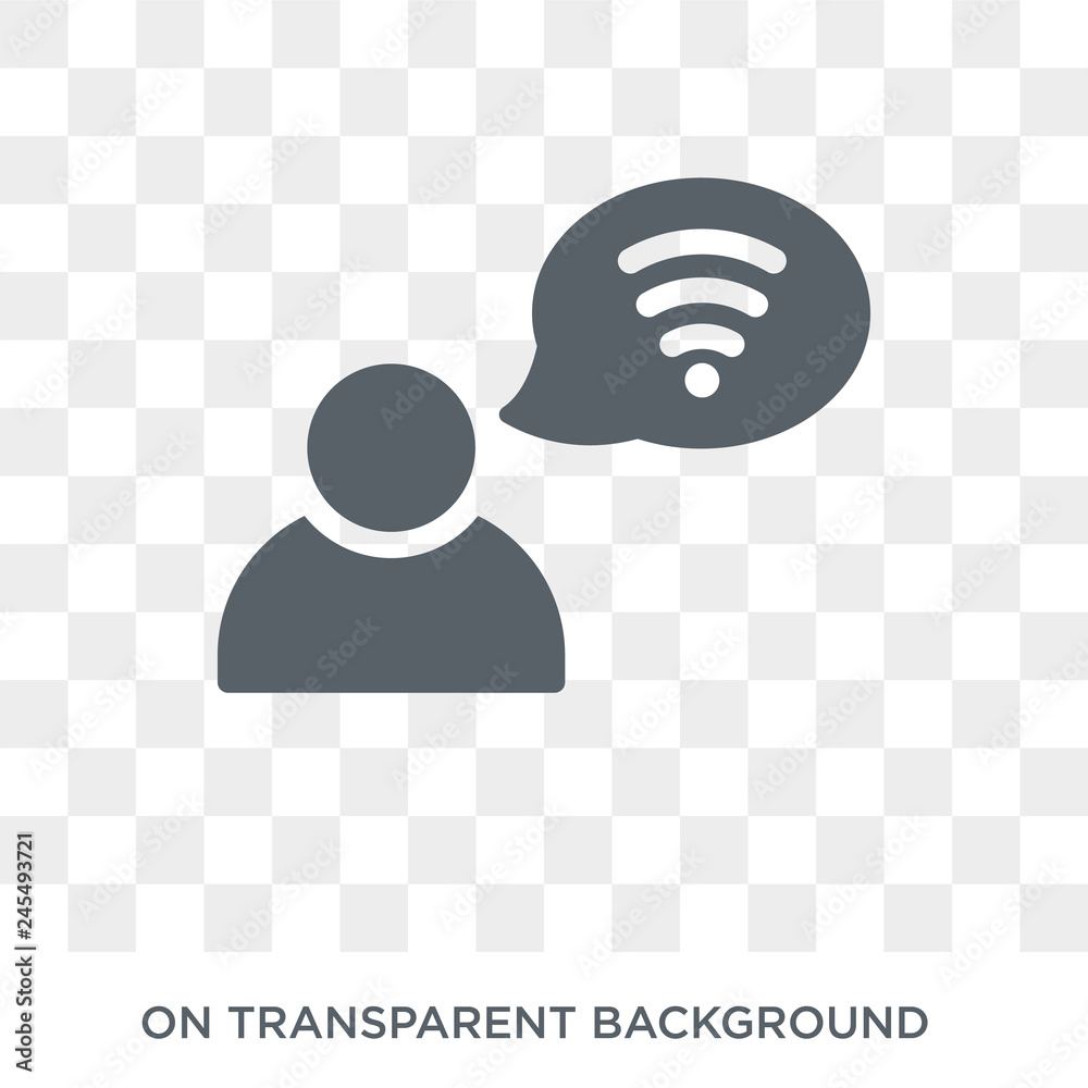 Wall mural wifi icon. wifi design concept from collection. simple element vector illustration on transparent ba