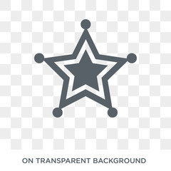 Sheriff icon. Trendy flat vector Sheriff icon on transparent background from United States of America collection. High quality filled Sheriff symbol use for web and mobile