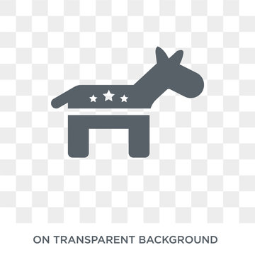Democrat icon. Trendy flat vector Democrat icon on transparent background from United States of America collection. High quality filled Democrat symbol use for web and mobile