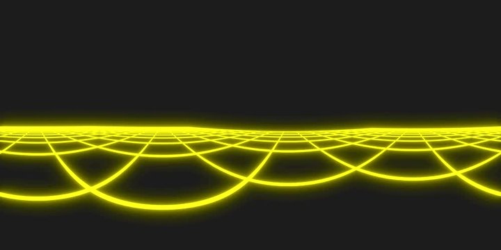 360VR Tron Grid Yellow Neon 4K Virtual Reality Animated Loopable Different Movement Directions