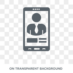 User Persona icon. Trendy flat vector User Persona icon on transparent background from Technology collection. High quality filled User Persona symbol use for web and mobile