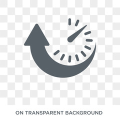 Uptime and downtime icon. Trendy flat vector Uptime and downtime icon on transparent background from Technology collection. High quality filled Uptime and downtime symbol use for web and mobile - obrazy, fototapety, plakaty