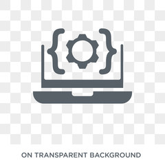 IDE icon. Trendy flat vector IDE icon on transparent background from Technology collection. High quality filled IDE symbol use for web and mobile