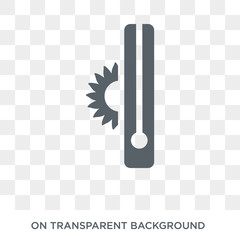 Summer temperature icon. Summer temperature design concept from Summer collection. Simple element vector illustration on transparent background.