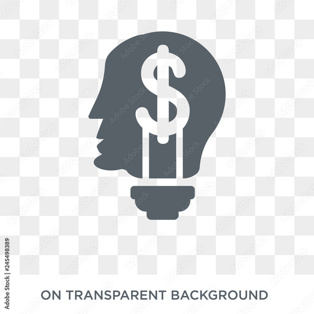 Wall mural idea icon. idea design concept from collection. simple element vector illustration on transparent ba