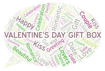 Valentine's Day Gift Box word cloud.