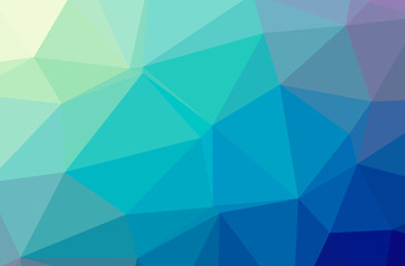 Illustration of abstract Blue, Green And Yellow horizontal low poly background. Beautiful polygon design pattern.