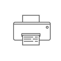 Vector printer line icon 