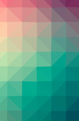 Obraz premium Illustration of abstract Green, Pink, Red vertical low poly background. Beautiful polygon design pattern.