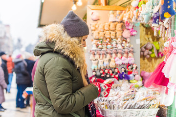 Nice plus size girl at city street. Life of plump people, psychology and lifestyle