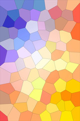 Nice abstract illustration of blue, yellow and red bright Big hexagon. Nice background for your design.