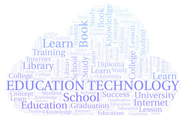 Obraz premium Education Technology word cloud.