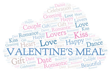 Valentine's Meal word cloud.