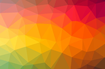 Obraz premium Illustration of abstract Orange, Pink, Red horizontal low poly background. Beautiful polygon design pattern.