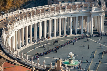 view of St. Peter's Square, Vatican City - obrazy, fototapety, plakaty