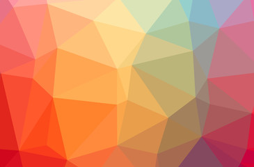 Illustration of abstract Orange, Pink, Red horizontal low poly background. Beautiful polygon design pattern.