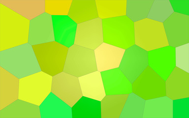 Fototapeta na wymiar Yellow and green bright Giant Hexagon background illustration.