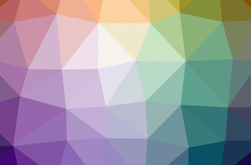 Obraz premium Illustration of abstract Green, Purple, Yellow horizontal low poly background. Beautiful polygon design pattern.