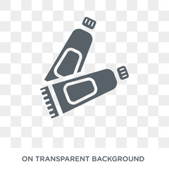 Paint tube icon. Paint tube design concept from  collection. Simple element vector illustration on transparent background.
