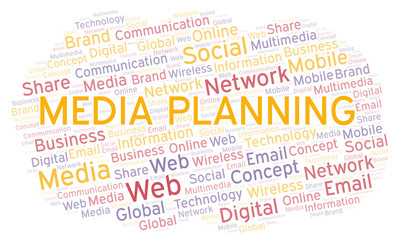 Media Planning word cloud.