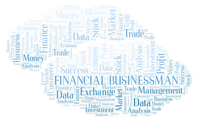 Financial Businessman word cloud.