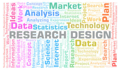Research Design word cloud.