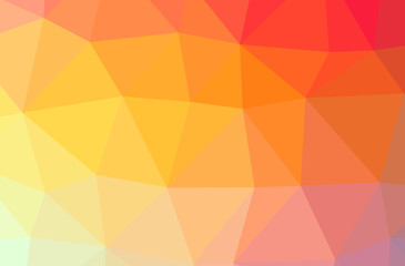 Illustration of abstract Orange, Pink, Red, Yellow horizontal low poly background. Beautiful polygon design pattern.